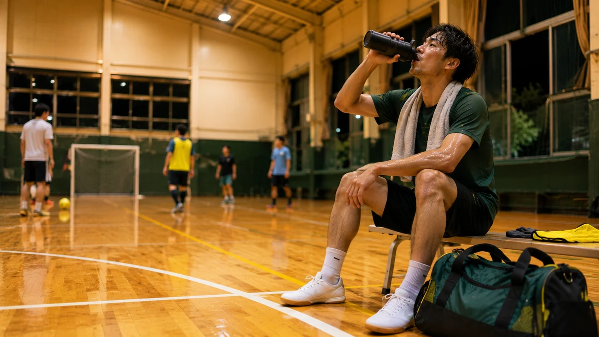 フットサルの熱中症対策｜「室内だから涼しい」は危ない——夏の個サル・体育館で実際にやっていること