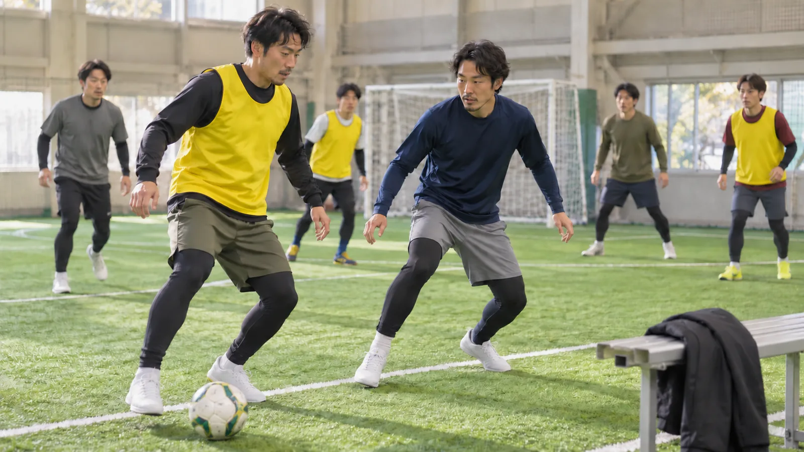 フットサルの冬の服装｜屋内でも寒い個サルに、何を着ていくか